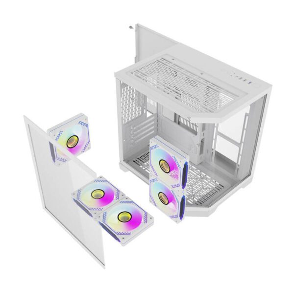 Darflash FT350 computer case + 5 aRGB fans (white) - Image 10