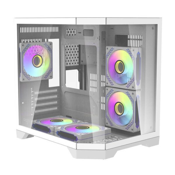 Darflash FT350 computer case + 5 aRGB fans (white) - Image 8