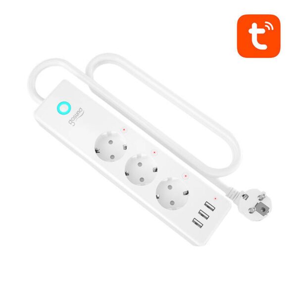 Gosund P1 PLUS smart WiFi power strip (3x AC schuko, 3x USB-A) Tuya - Image 2
