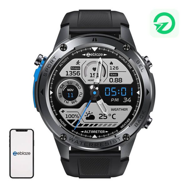 Zeblaze Stratos 2 Ultra Smartwatch (Black) - Image 8