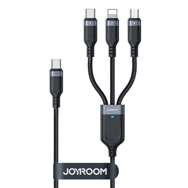 Multi-function USB to USB-C 2x Lightning Micro Joyroom Cable S-A18 - Image 4