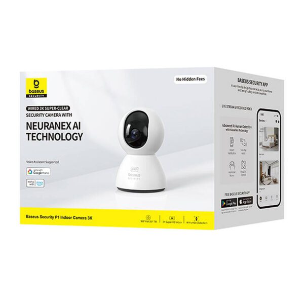 Baseus P1 3K Indoor Camera (White) - Image 8