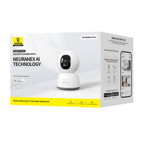 Baseus P1 Lite 2K Indoor Camera (White) - Image 8