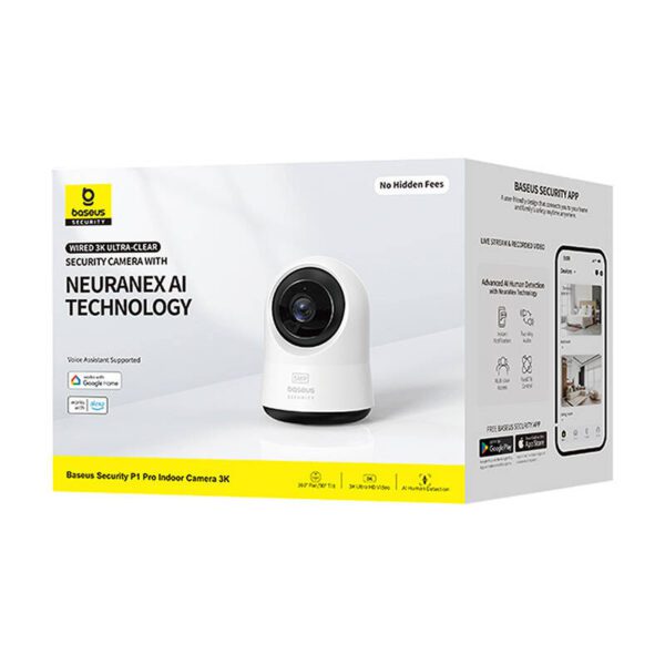 Baseus P1 Pro 3K Indoor Camera (White) - Image 8