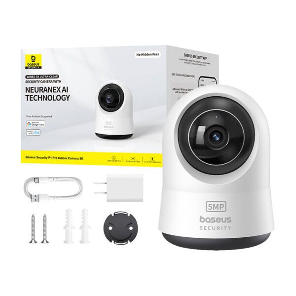 Baseus P1 Pro 3K Indoor Camera (White) - Image 10