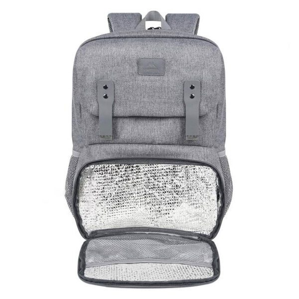 Laptop Backpack / Lunch Bag 15.6'' Matein 1161 USB Grey - Image 2