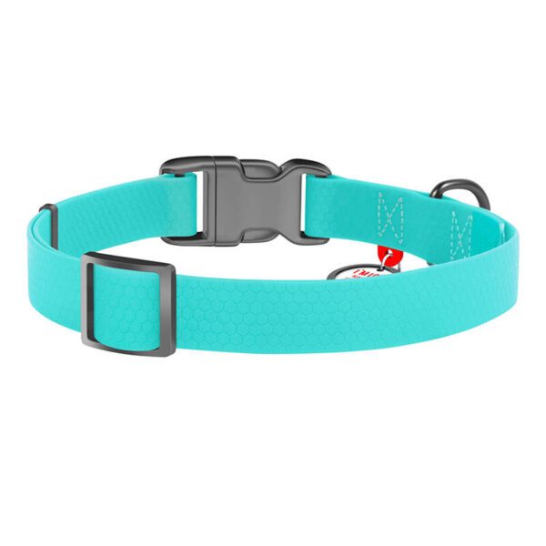 Waterproof glowing dog collar with QR passport WAUDOG 40 mm wide, 46-70 cm long - Image 3
