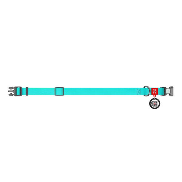 Waterproof glowing dog collar with QR passport WAUDOG 40 mm wide, 46-70 cm long - Image 4