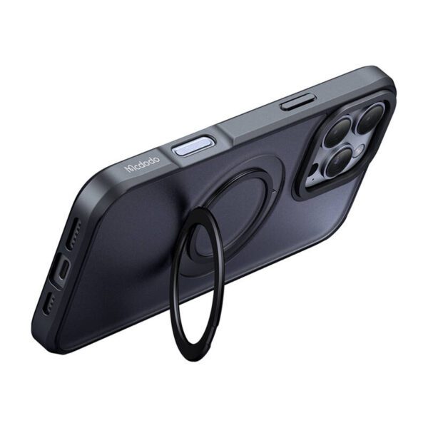 McDodo PC-4932 MagSafe case for iPhone 16 Pro with stand (black) - Image 3