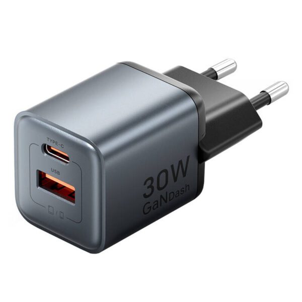 GaN Vention USB-C + USB-A 30W Charger (Gray) - Image 3