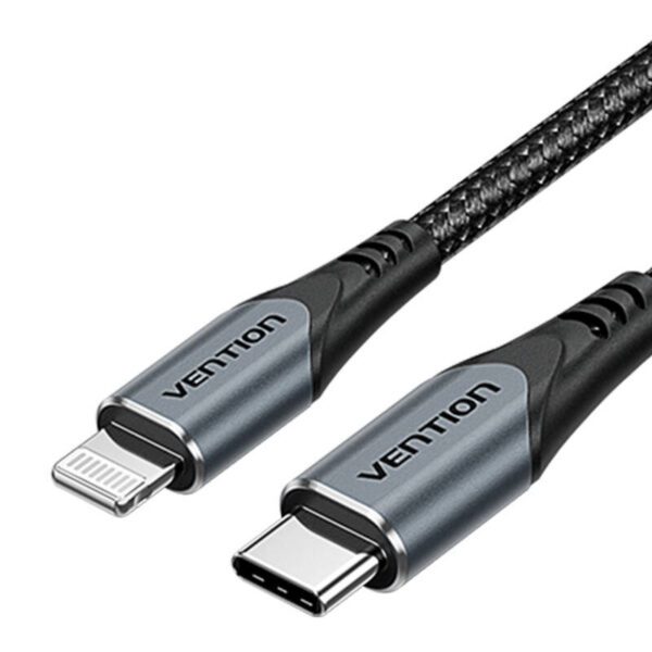 GaN Vention USB-C 20W Charger + USB-C-L 1m Cable (Gray) - Image 5