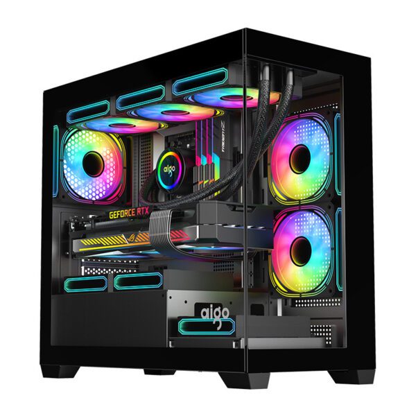 Darkflash C218M computer case + 6 ARGB fans (black) - Image 8