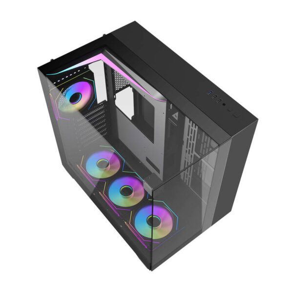Darkflash TH285 computer case (black) + 4 fans - Image 6