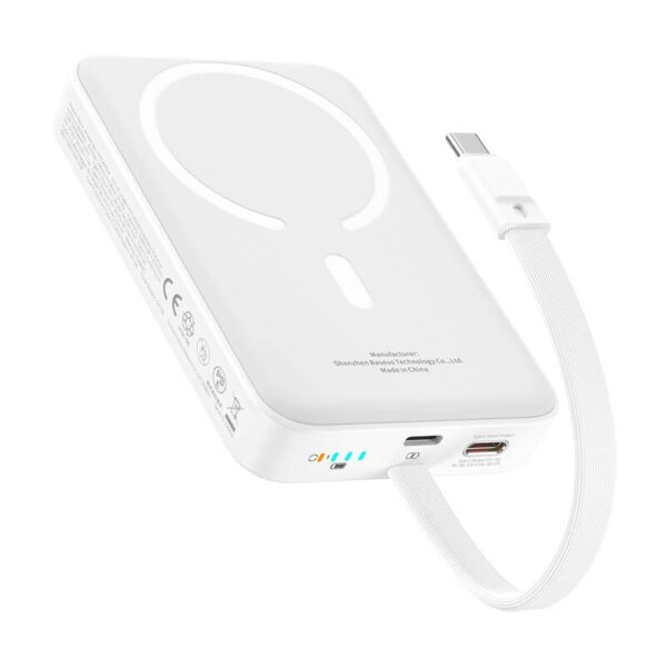 Baseus Mini 10000mAh 30W Magnetic Powerbank (white) Bayern Edition - Image 2