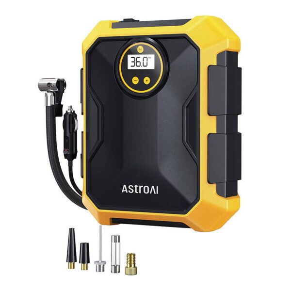 AstroAI CZK-3674 12V DC 100PSI Air Compressor (Yellow) - Image 2