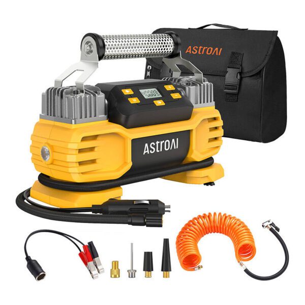 Dua AstroAI AIRUN T2 160 PSI heavy-duty tire compressor - Image 2