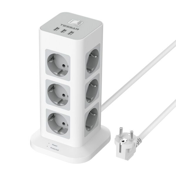Tessan TS-TPS04-DE power strip (white)