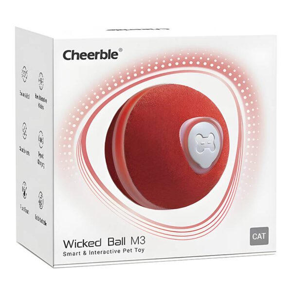 Cheerble Wicked Ball / Pet Toy M3 (red). - Image 3