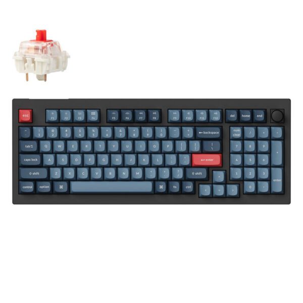 Keychron V5 Max QMK/VIA RGB Knob Red Switch Wireless Mechanical Keyboard (black) - Image 2