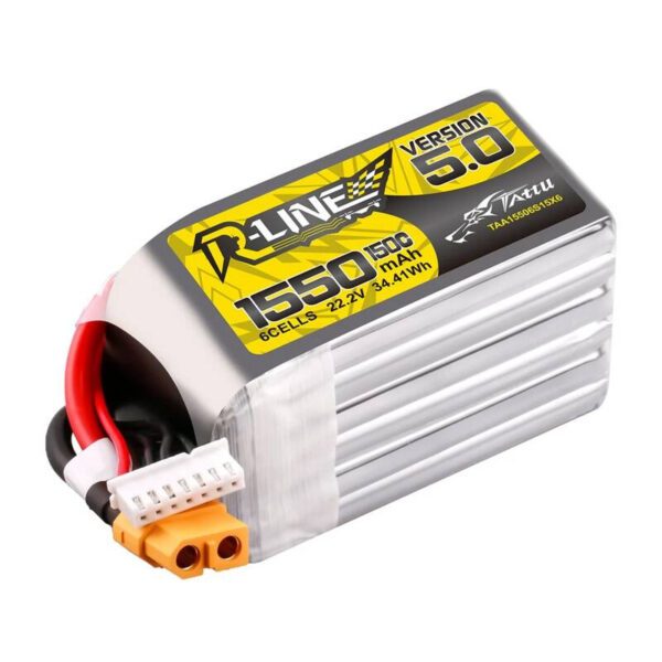 Lipo Tattu R-Line Version 5.0 1550mAh 22.2V 150C 6S battery with XT60 connector - Image 2