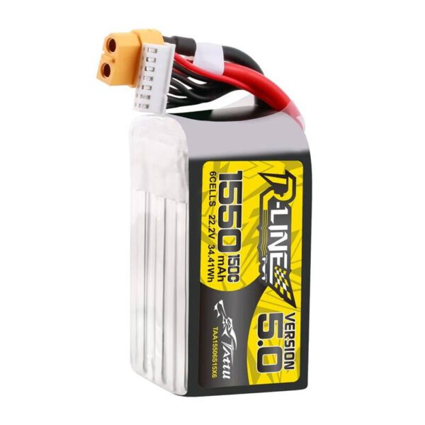 Lipo Tattu R-Line Version 5.0 1550mAh 22.2V 150C 6S battery with XT60 connector - Image 4