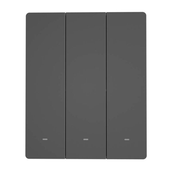 Smart WiFi wall switch SONOFF M5-3C-80 (3-channel, for frame, graphite) - Image 3