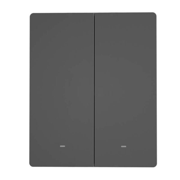 Smart WiFi wall switch SONOFF M5-2C-80 (2-channel, for frame, graphite) - Image 3