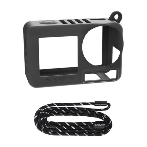 Sunnylife OA5-BHT885-D silicone case with strap for ACTION 5 PRO (black)