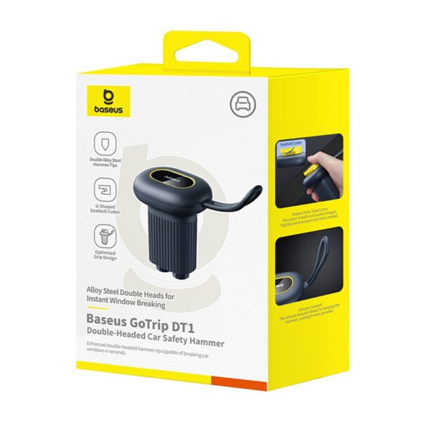 Baseus GoTrip DT1 Car Safety Hammer Black - Image 7