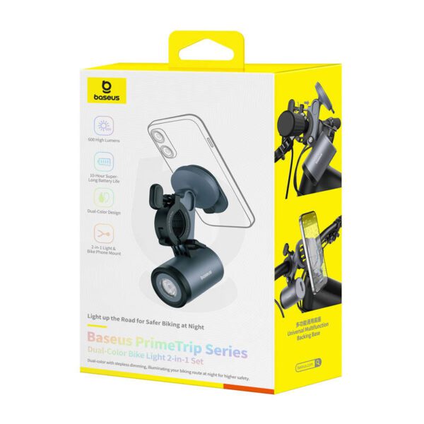 Baseus PrimeTrip 2-in-1 bike mount, phone holder + flashlight (black) - Image 7