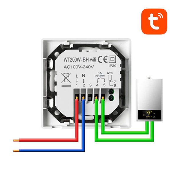 Inteligentny termostat Avatto WT200-BH-3A-W Bojler 3A WiFi TUYA - Image 4
