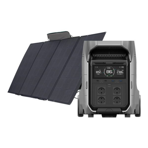 Set: EcoFlow Delta Pro 3 power station + 400W photovoltaic panel.