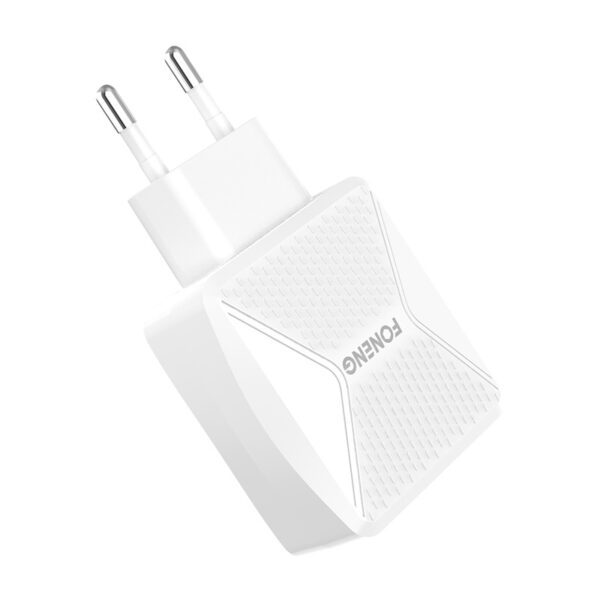 GaN Foneng EU50 charger, 35W 2x USB-C to Type-C to Lightning (white) - Image 3