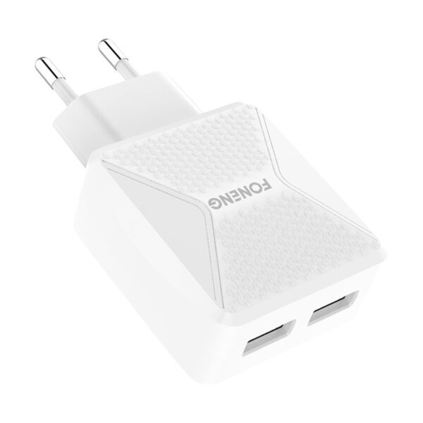 GaN Foneng EU50 charger, 35W 2x USB-C to Type-C to Lightning (white) - Image 4