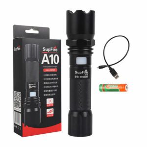 Superfire A10 flashlight, 550 lm, USB, 100-200 m, 5 modes