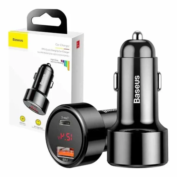 Ładowarka samochodowa Baseus Magic USB + USB-C QC 4.0  PD 45W (czarna) - Image 8