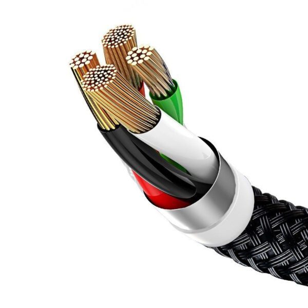 Baseus 3in1 Cable USB-C / Lightning / Micro 3,5A 0,3m (Black) - Image 10