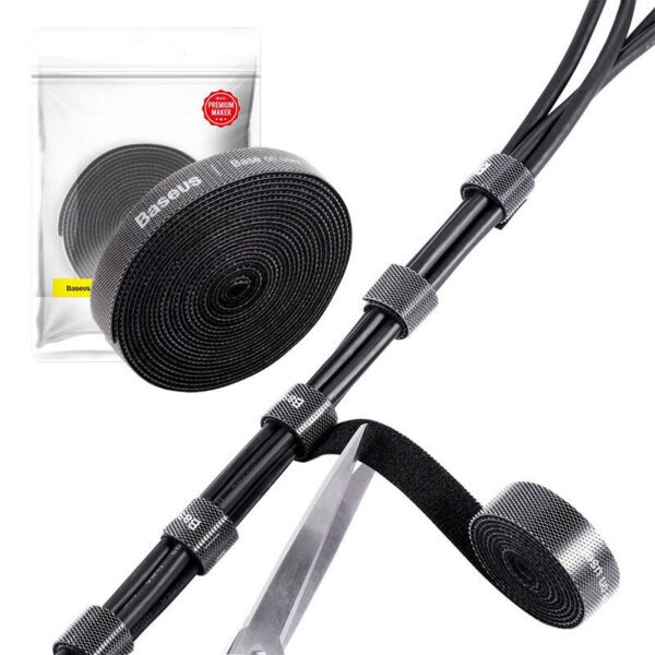 Baseus Rainbow Circle Velcro Straps 3m Black - Image 5