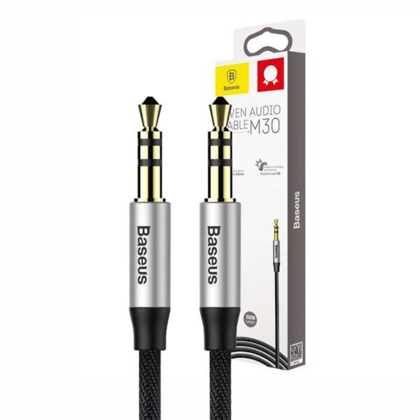 Baseus Yiven Audio Cable Cable 3.5 male Audio M30 1.5M Silver+ Black - Image 11