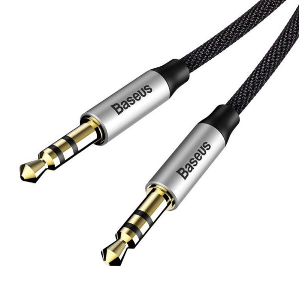 Baseus Yiven Audio Cable Cable 3.5 male Audio M30 1.5M Silver+ Black - Image 4