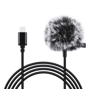 Jack Puluz tie microphone with clip PU425 1.5m USB-C