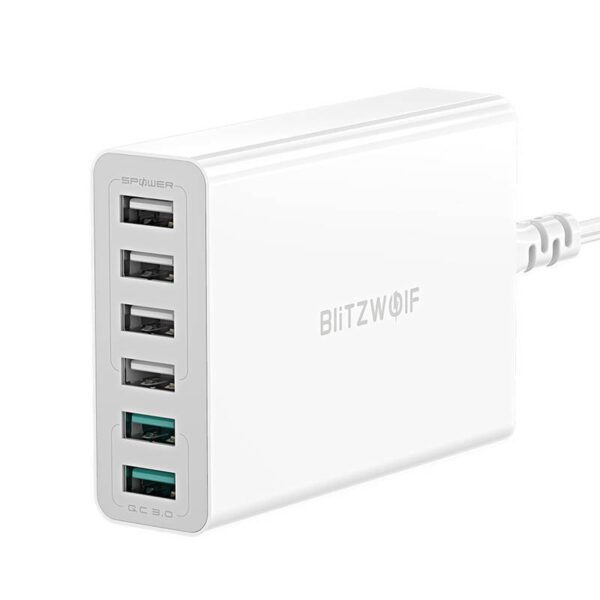 Charger 6x USB  Blitzwolf BW-S15, QC 3.0, 60 W (white) - Image 3