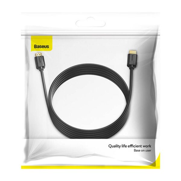 Baseus 2x HDMI 2.0 4K 60Hz Cable, 3D, HDR, 18Gbps, 5m (black) - Image 7