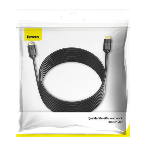 Baseus 2x HDMI 2.0 4K 30Hz Cable, 3D, HDR, 18Gbps, 8m (black) - Image 7