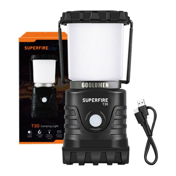 Superfire T30 camping lamp, 600 lm, USB, 4 modes - Image 2