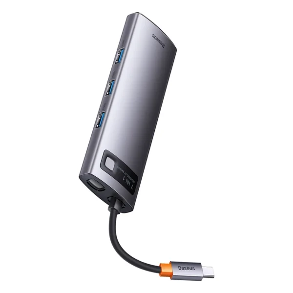 Hub 7in1 Baseus Metal Gleam Series, USB-C to 3x USB 3.0 + HDMI + USB-C PD + VGA + Ethernet RJ45 - Image 4