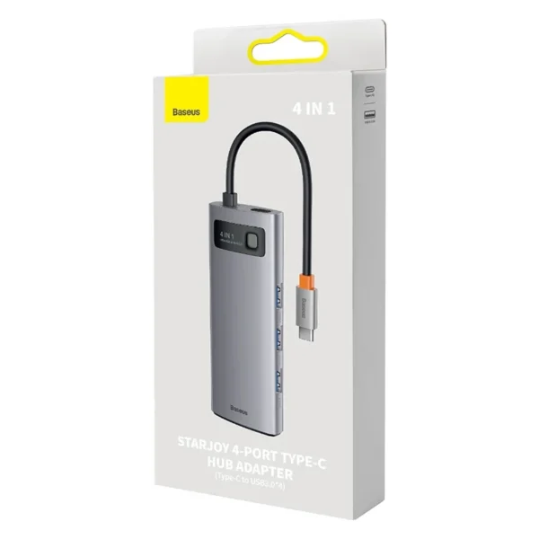 Hub 4in1 Baseus Metal Gleam Series, USB-C to 4x USB 3.0 - Image 5