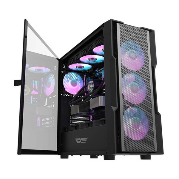 Darkflash DK431 Mesh computer case (black) + 4 ARGB fans - Image 2