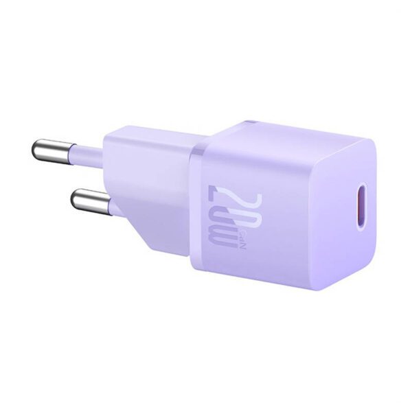 Mini wall charger Baseus GaN5 20W (purple) - Image 3