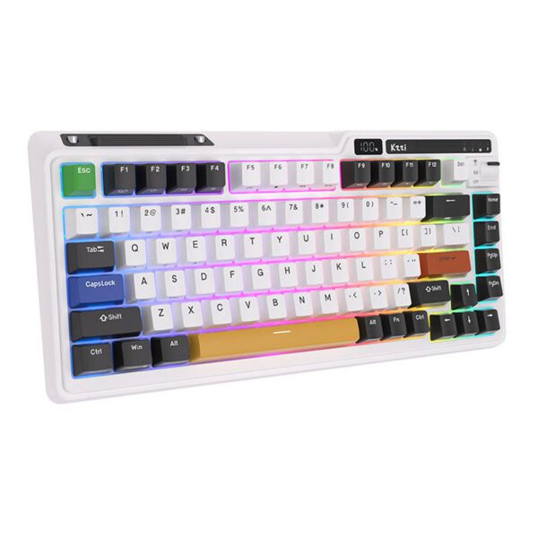 Royal Kludge KZZI K75 pro RGB wireless mechanical keyboard, Moment Switch (black and white) (QWERTY) - Image 4